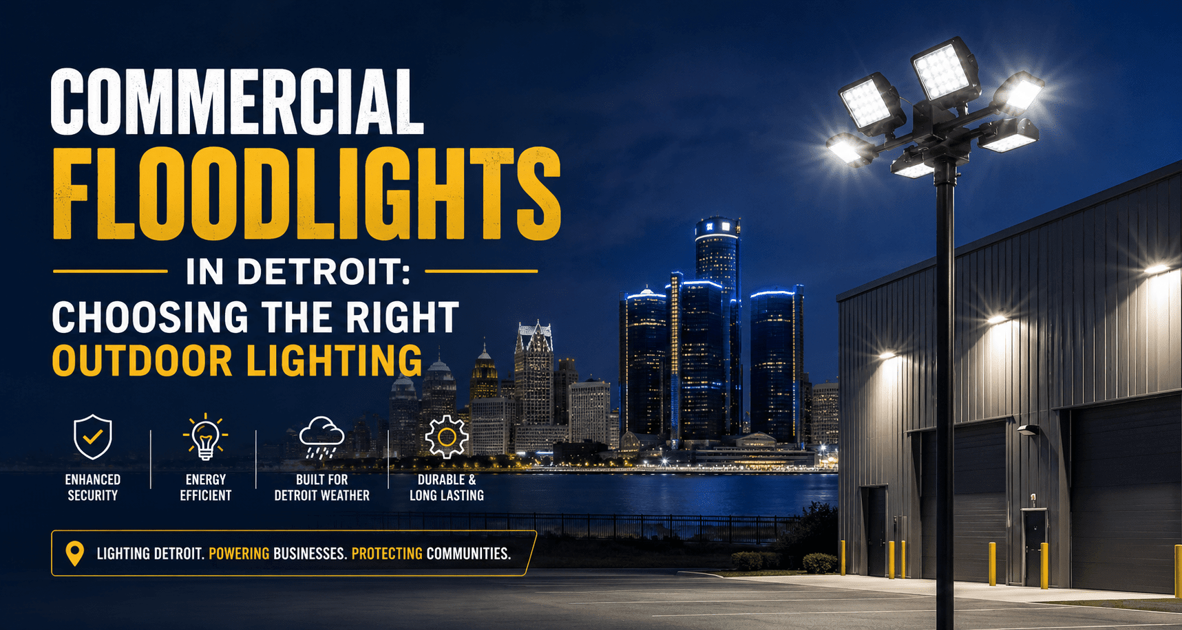 Commercial Floodlights in Detroit: Choosing the Right Outdoor Lighting - Interactive Lighting Supply