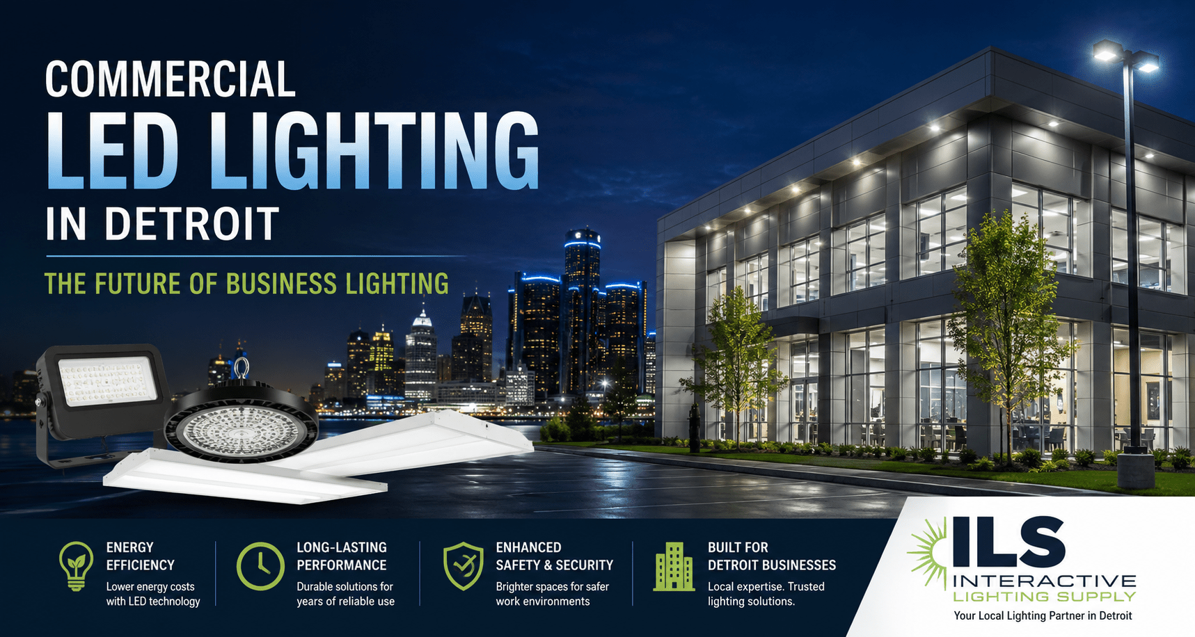Commercial LED Lighting in Detroit: The Future of Business Lighting - Interactive Lighting Supply