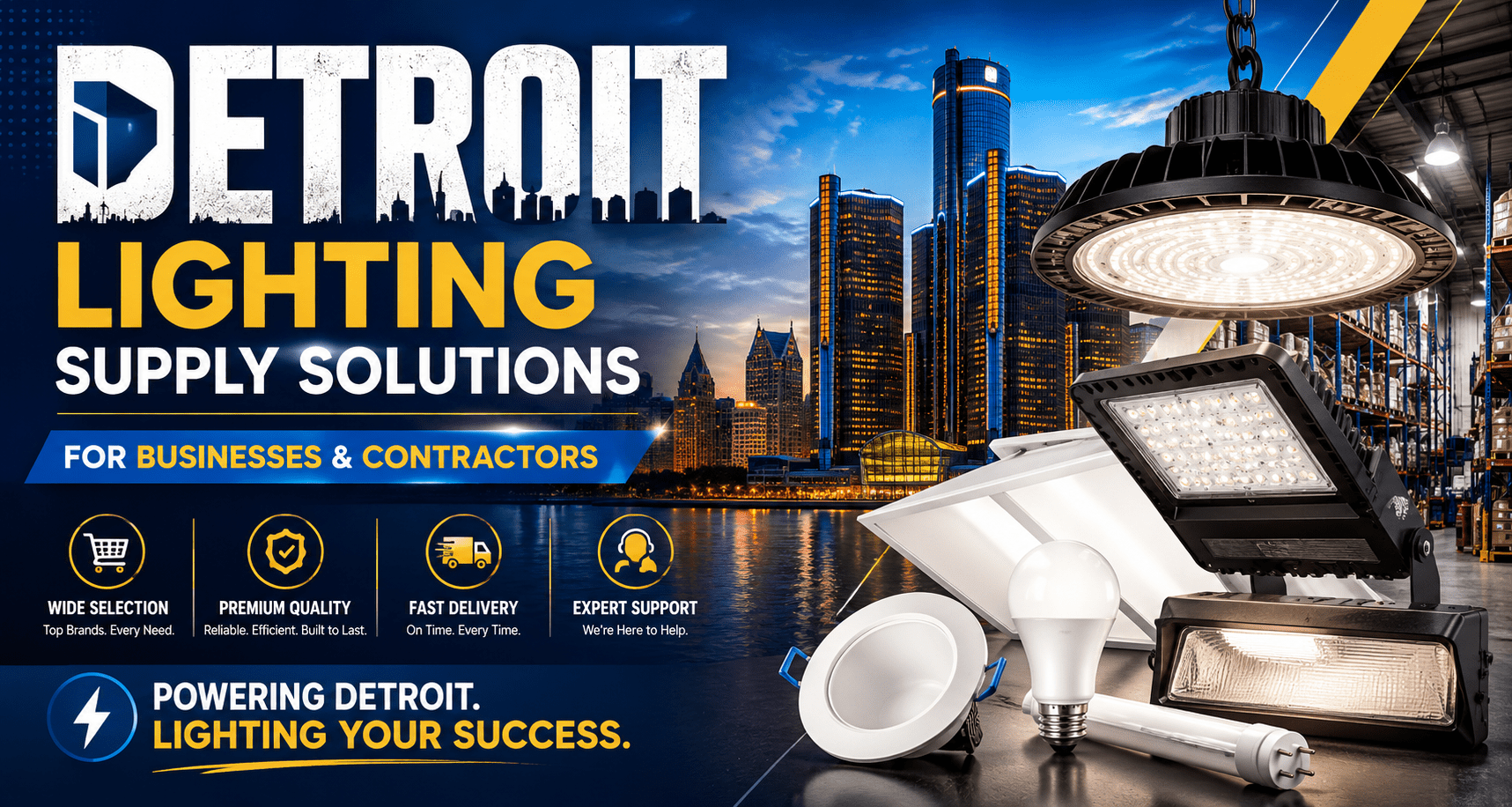 Detroit Lighting Supply Solutions for Businesses & Contractors - Interactive Lighting Supply