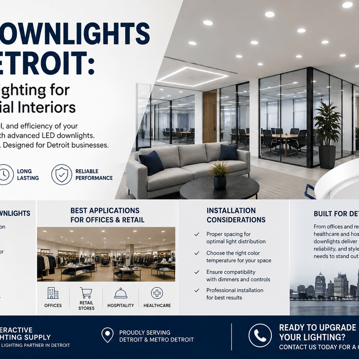 LED Downlights in Detroit: Modern Lighting for Commercial Interiors - Interactive Lighting Supply