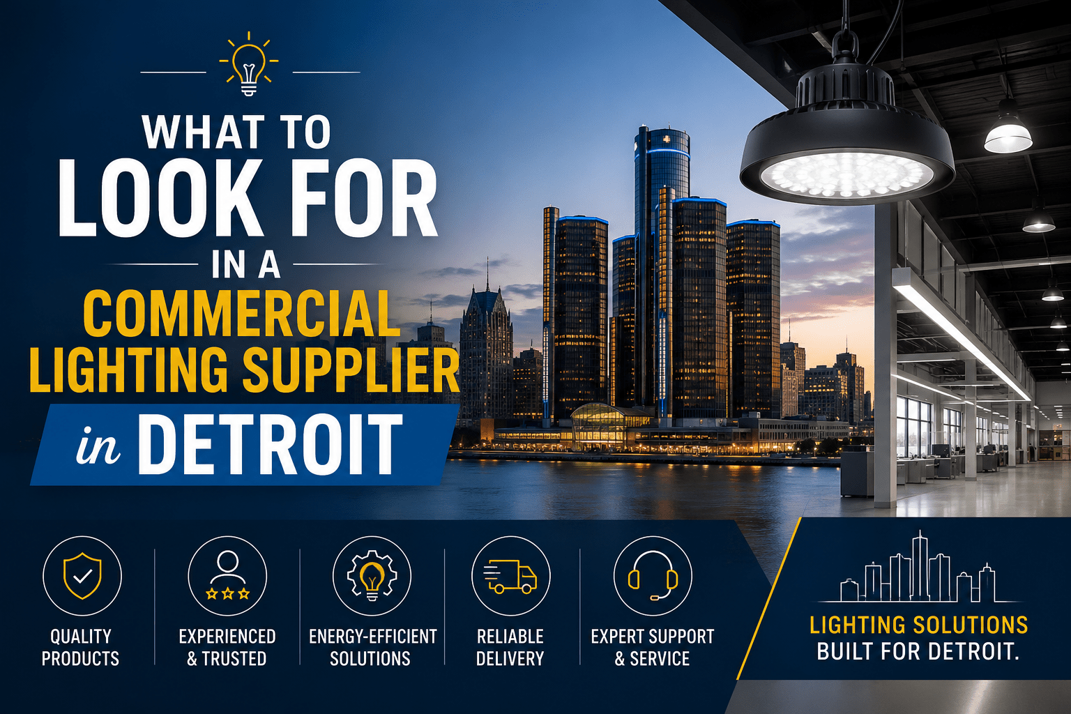 What to Look for in a Commercial Lighting Supplier in Detroit - Interactive Lighting Supply