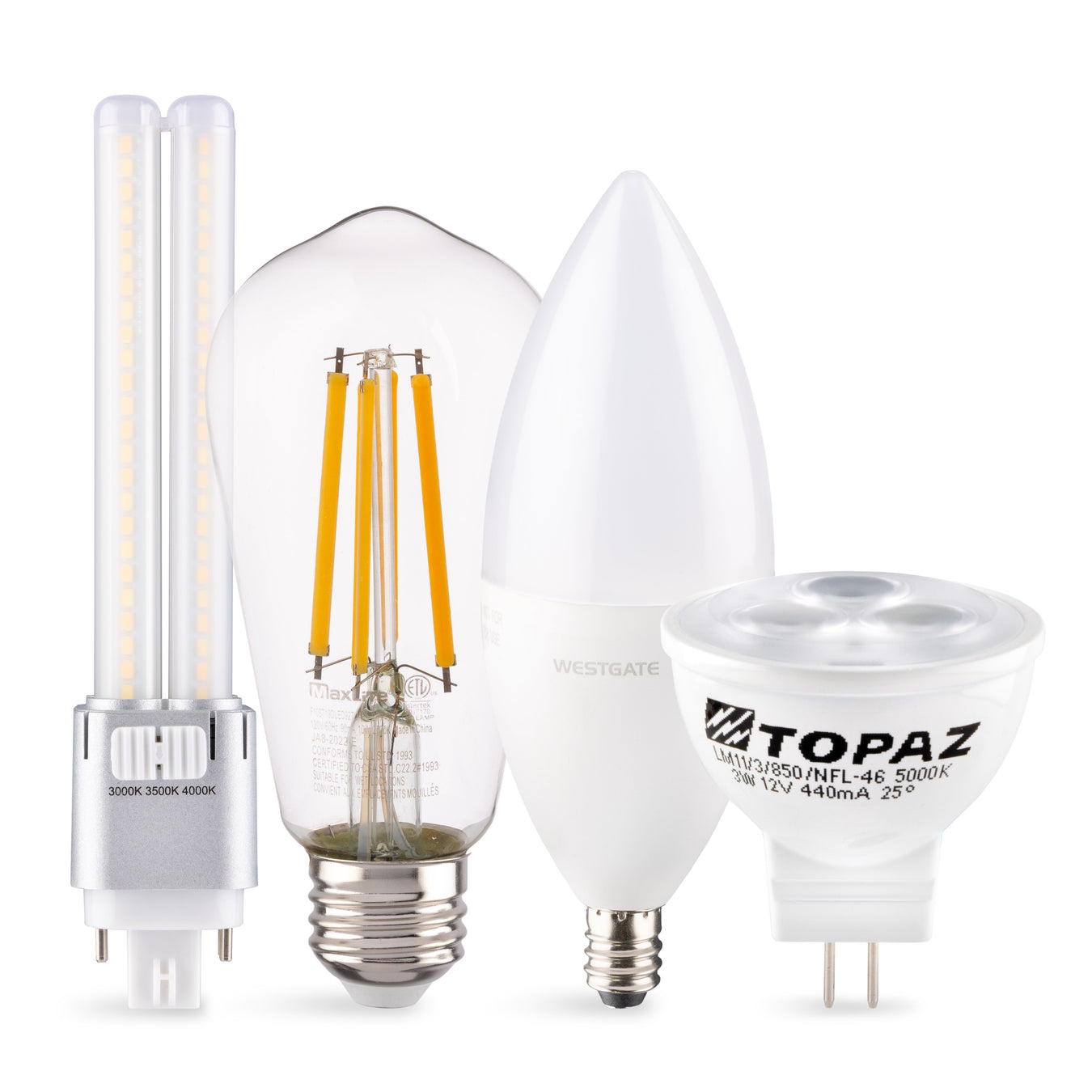 LED Light Bulbs, Smart, and Incandescent Light Bulbs