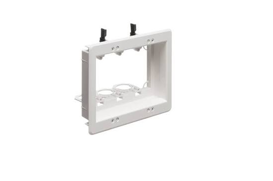Arlington LVU3W 3-Gang Recessed Low-Voltage Mounting Bracket White