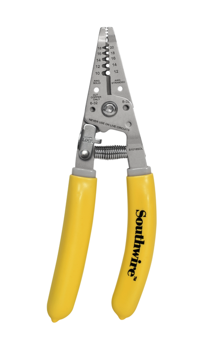 Southwire S1018SOL-US Wire Stripper & Cutter 10-18 AWG Solid 12-20 AWG Stranded