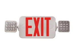 MaxLite EXC-RSQWRC LED Emergency Exit Combo Square Remote Head White 120-277V