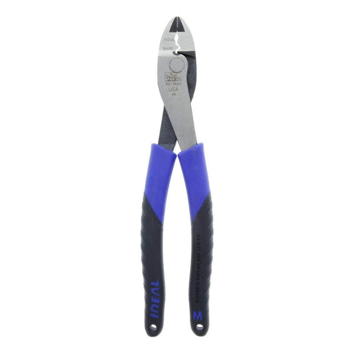 IDEAL diagonal cutting pliers with blue and black ergonomic comfort-grip handles, centered on a white background