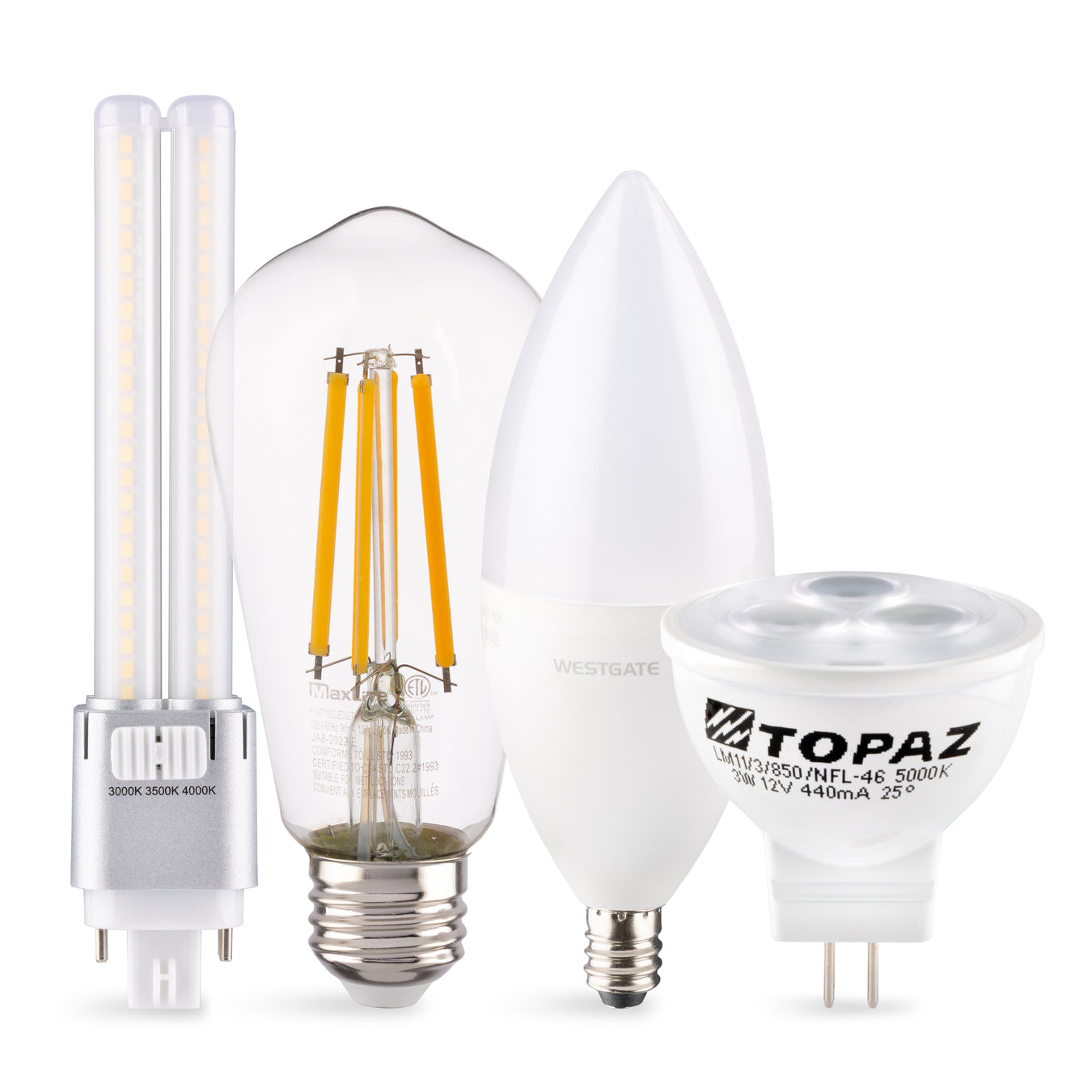 LED Light Bulbs, Smart, and Incandescent Light Bulbs