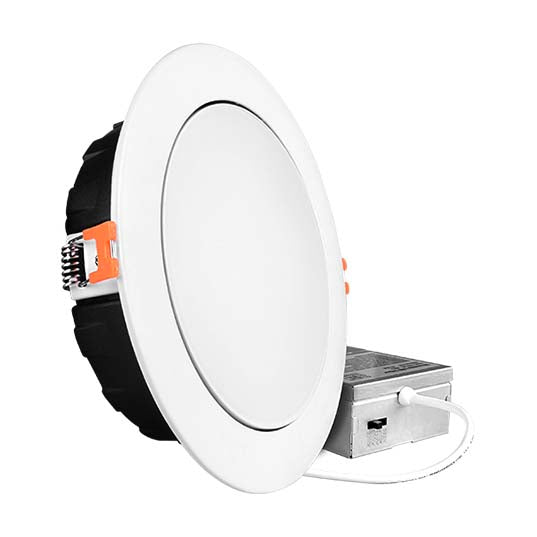 Nicor RWG61120S9WH Edgelit Recessed 6" Round Gimbal CCT Selectable 27K/30K/35K/40K/50K 120V 90Cri