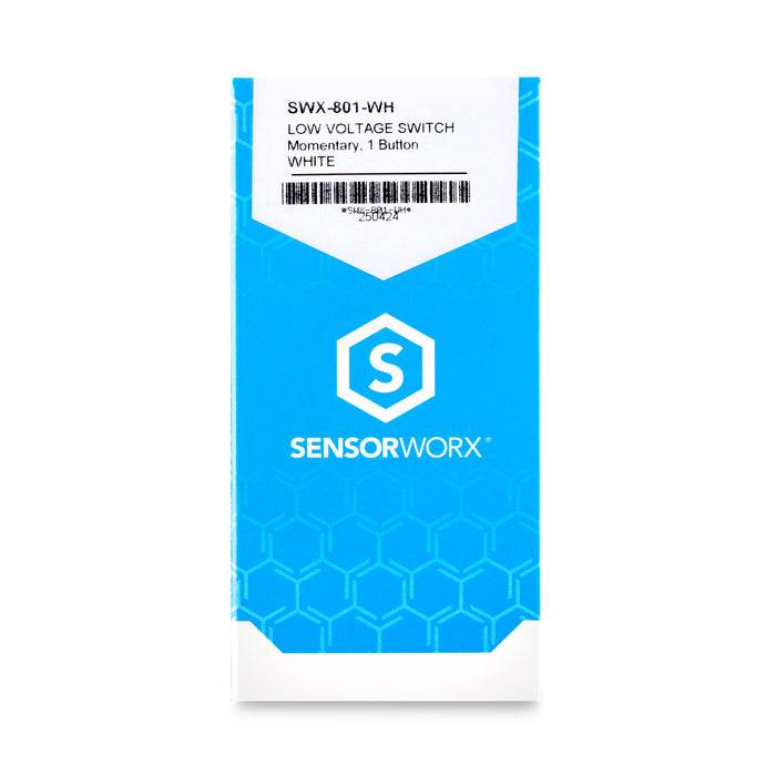 Sensorworx SWX-801-WH Wh Decorator Dimmer Switch Low Voltge Momentary White