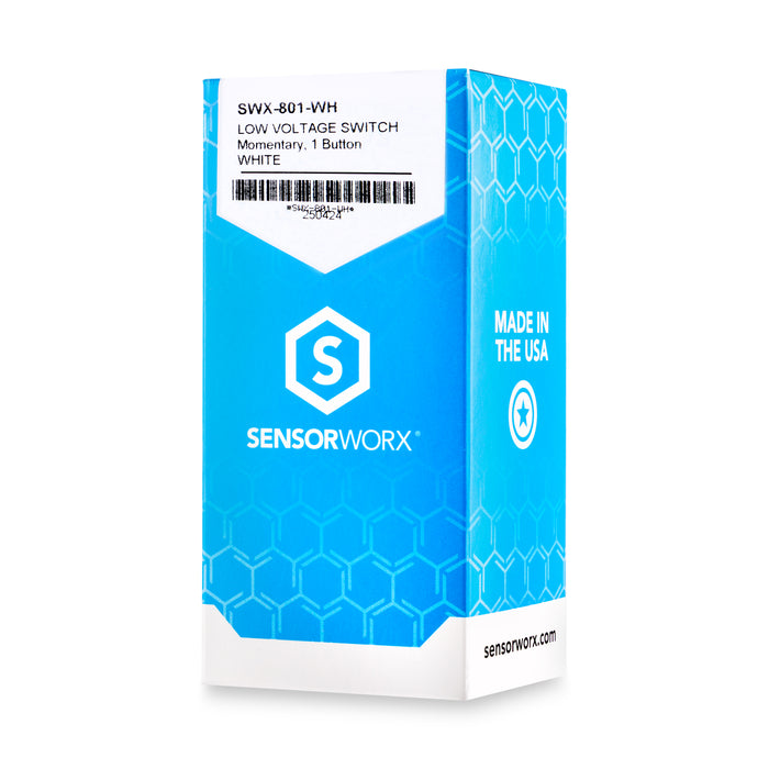 Sensorworx SWX-801-WH Wh Decorator Dimmer Switch Low Voltge Momentary White