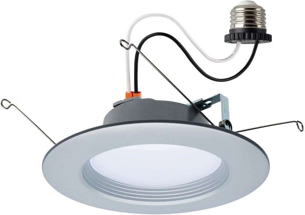 SATCO 9 WATT; LED DOWNLIGHT RETROFIT; 5-6 INCH; CCT SELECTABLE; 120 VOLTS; BRUSHED NICKEL FINISH
