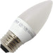 TCP LED4E26B1127KF B11 frosted decorative LED bulb 2700K, alternate angled view
