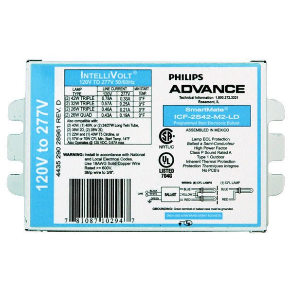 Advance Advance ICF2S42M2LD35M 2 - Lamp 42W CFL Ballast 120–277V ICF2S42M2LD35M