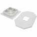 Arlington 8081FDBL large fixture siding box mounting components shown separated for installation.