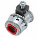 Arlington SG38AST 3/8-inch Snap-Tite cable connector front angled view with insulated throat.