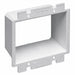 Arlington BE2 2-gang non-metallic electrical box extender for recessed boxes up to 1-1/2 inches.