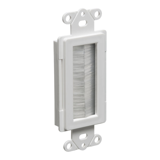 Arlington CED135 1-gang white brush-style cable entry device for low-voltage cable management.