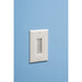 Arlington CED135 white cable entry device shown installed flush on a wall.