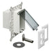 Arlington DBVM1C 1-gang recessed outdoor electrical box with clear weatherproof in-use cover and installation components.