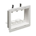 Arlington LVU3W 3-gang recessed low-voltage mounting bracket in white with open-frame design and adjustable mounting hardware.