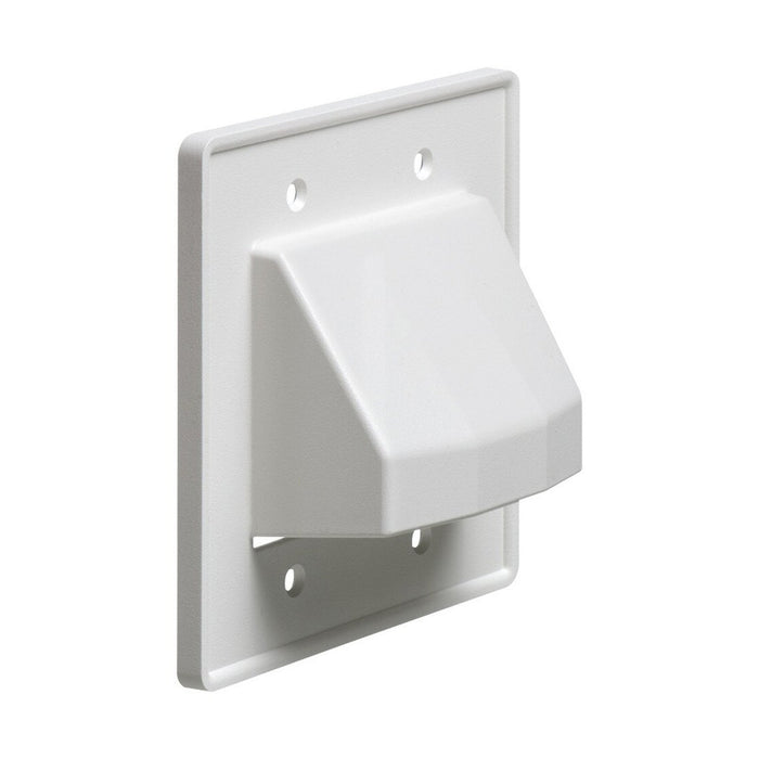 ARLINGTON Arlington CE2 2-Gang Reversible Low-Voltage Cable Entrance Plate, White CE2