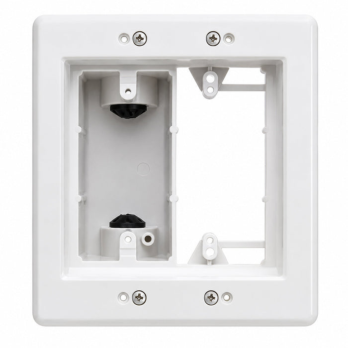 Arlington Arlington TVBU505K 2-Gang Recessed TV Box Kit, White TVBU505K