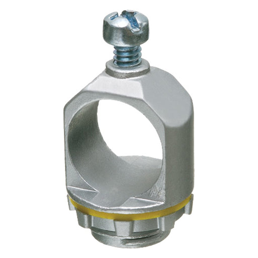 Arlington FS50 1/2-inch FS box holder with mounting screw, 25-pack, metallic finish.