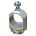 Arlington FS50 1/2-inch FS box holder with mounting screw, 25-pack, metallic finish.