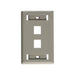 Bryant Electric Bryant IFP12GY 1-Gang 2-Port Keystone Wall Plate, Gray IFP12GY