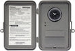 Intermatic GM40AV electromechanical time switch shown with enclosure open and closed views.