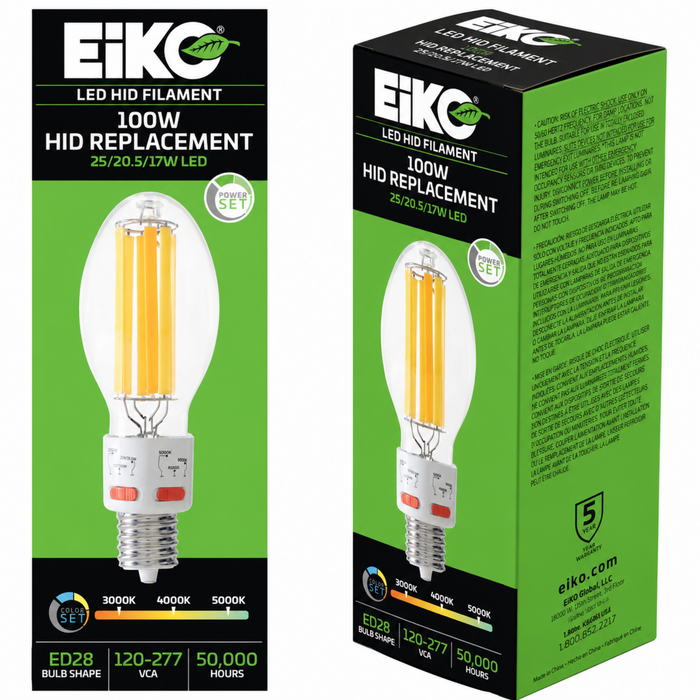 EiKO 16333 LED HID Retrofit Lamp retail packaging EX39 PowerSET ColorSET