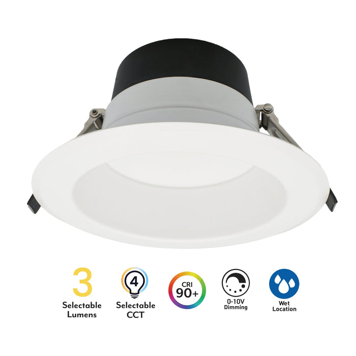ETI Lighting ETI Lighting CCDL-6-LB3-9CP4-MV-LVD 6" Commercial LED Downlight 14/18/24W 4-CCT 120-277V CCDL-6-LB3-9CP4-MV-LVD