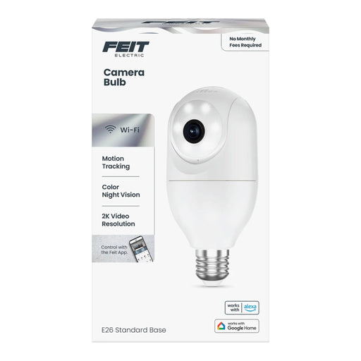 Feit Electric Feit Electric CAM/PAN/WIFI/E26/2K E26 Smart Bulb Security Camera 2K QHD CAM/PAN/WIFI/E26/2K