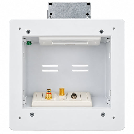 Hubbell Premise Wiring Hubbell NSAV62M 2-Gang In-Wall AV Connection Enclosure, White NSAV62M