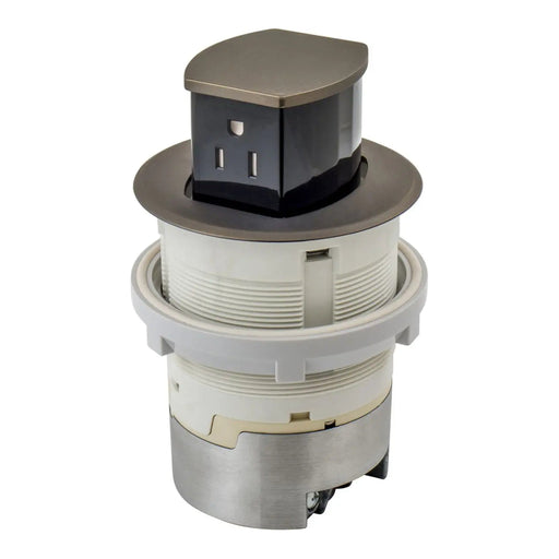 Hubbell Premise Wiring Hubbell RCT200BZE Pop-Up Countertop Receptacle 15A 125V Bronze RCT200BZE