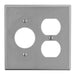 Hubbell Wiring Device-Kellems Hubbell P78GY 2-Gang Duplex & 1.40-Inch Wallplate Gray P78GY