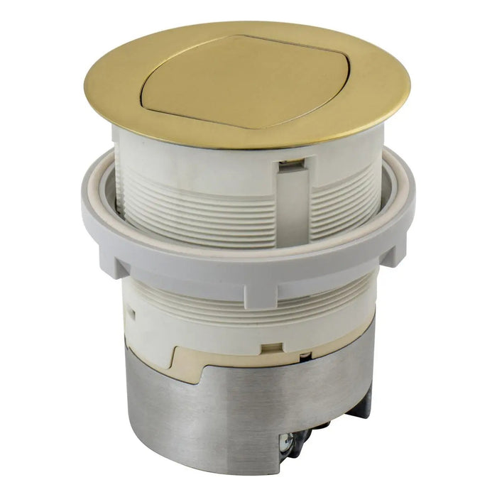 Hubbell Wiring Device-Kellems Hubbell RCT201BR Pop-Up Countertop Receptacle 15A 125V Bronze RCT201BR