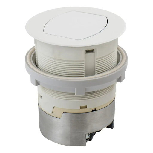 Hubbell Wiring Device-Kellems Hubbell RCT221W Pop-Up Countertop Receptacle 20A 125V White RCT221W