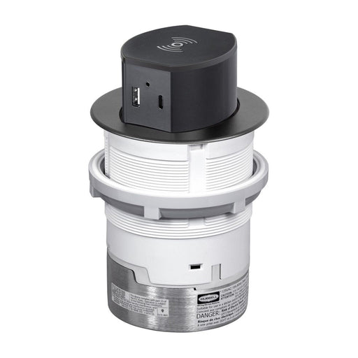Hubbell Wiring Device-Kellems Hubbell RCT600BK Tri-Power Pop-Up Receptacle 15A 125V, Black RCT600BK