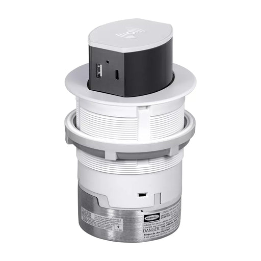 Hubbell Wiring Device-Kellems Hubbell RCT600W Tri-Power Pop-Up Receptacle 15A 125V White RCT600W