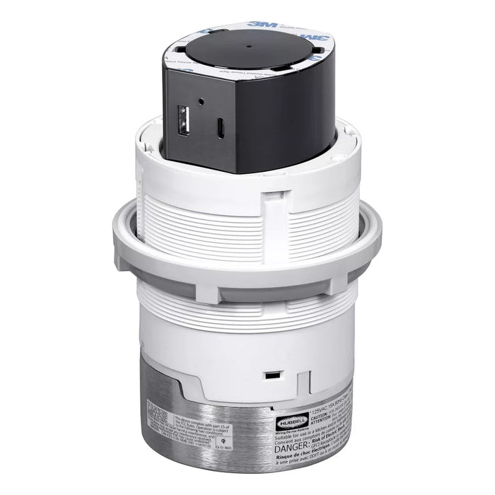 Hubbell Wiring Device-Kellems Hubbell RCT620BR Tri-Power Pop-Up Receptacle 20A 125V Brass RCT620BR