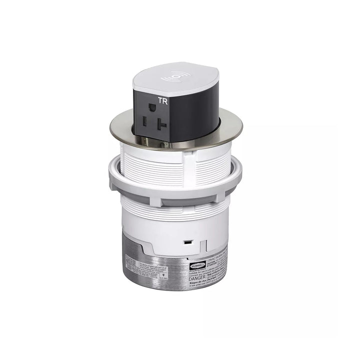 Hubbell Wiring Device-Kellems Hubbell RCT620NI Tri-Power Pop-Up Receptacle 20A 125V Nickel RCT620NI