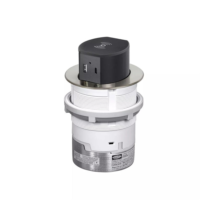 Hubbell Wiring Device-Kellems Hubbell RCT620NI Tri-Power Pop-Up Receptacle 20A 125V Nickel RCT620NI