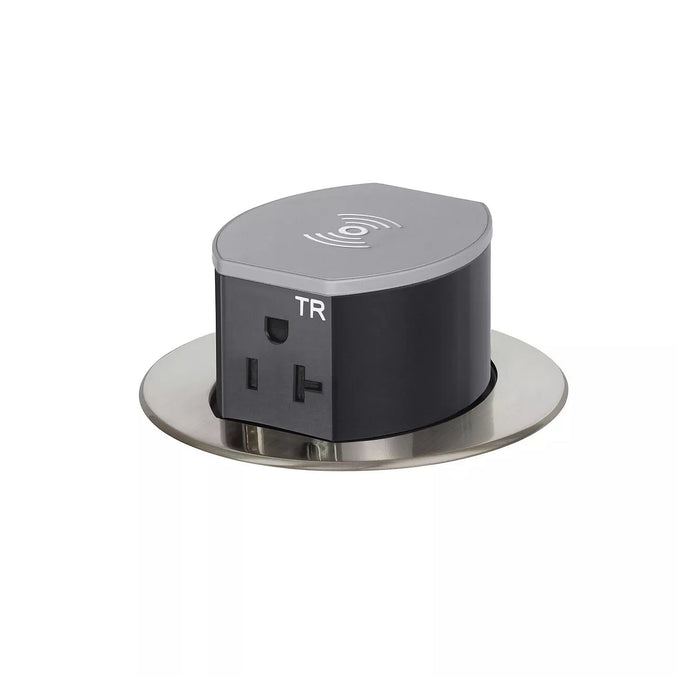 Hubbell Wiring Device-Kellems Hubbell RCT620NI Tri-Power Pop-Up Receptacle 20A 125V Nickel RCT620NI