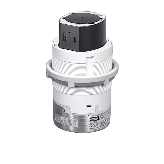 Hubbell Wiring Device-Kellems Hubbell RCT620NI Tri-Power Pop-Up Receptacle 20A 125V Nickel RCT620NI
