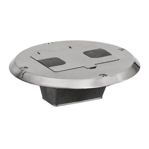 Hubbell Wiring Device-Kellems Hubbell RF506NI Flush Floor Box Flange & Hinged Cover, Nickel-Plated RF506NI