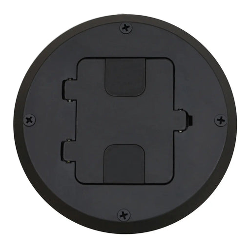 Hubbell Wiring Device-Kellems Hubbell RF515BK Flush Floor Box Decorator Duplex Cover Black RF515BK