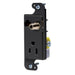Hubbell Wiring Device-Kellems Hubbell RJ650BKTR J-Load Media Outlet Cat 6 15A 125V Black RJ650BKTR