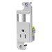 Hubbell Wiring Device-Kellems Hubbell RJ65WTR J-Load 2-Port Media Outlet 15A 125V White RJ65WTR