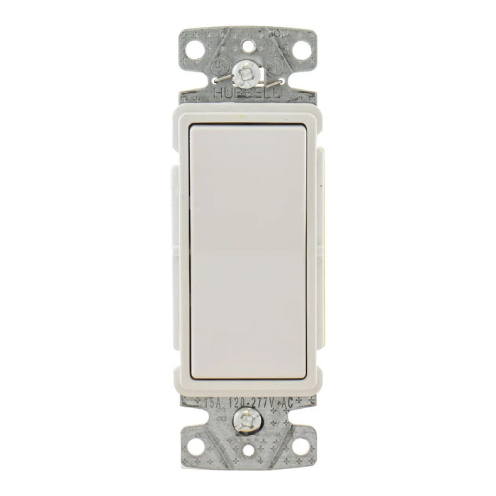 Hubbell Wiring Device-Kellems Hubbell RSD115W Decorator Rocker Switch Single-Pole 15A 120/277V White RSD115W-10pk